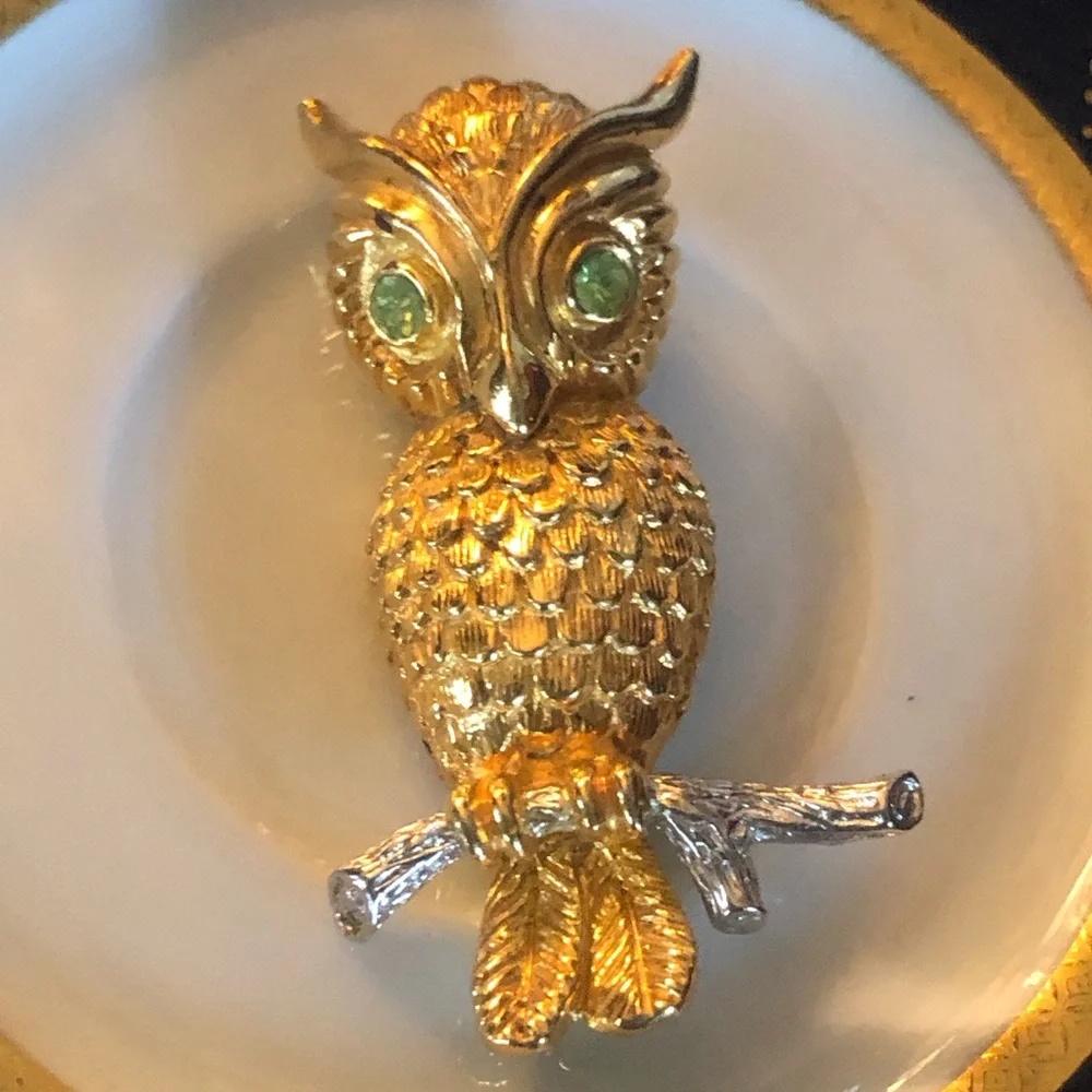 Vintage Owl Brooch by Castlecliff